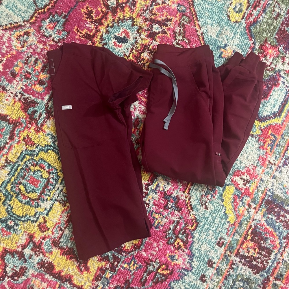 Figs Burgundy Scrubs